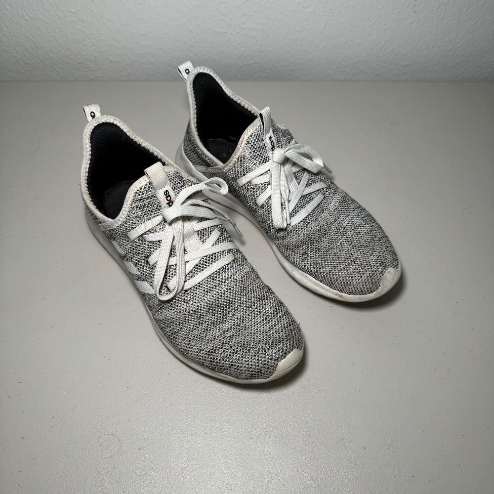 Adidas Women's Cloudfoam Pure Shoes Grey White Size 8.5